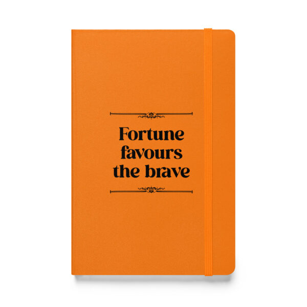 "Fortune favours the brave." – Seneca (Hardcover Notebook) - Image 4
