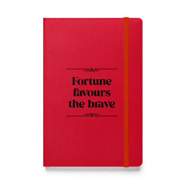 "Fortune favours the brave." – Seneca (Hardcover Notebook) - Image 2
