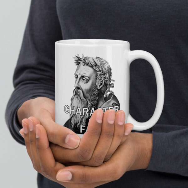 "Character is fate." – Heraclitus (Mug) - Image 2